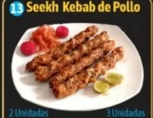 Seekh Kebab de Pollo